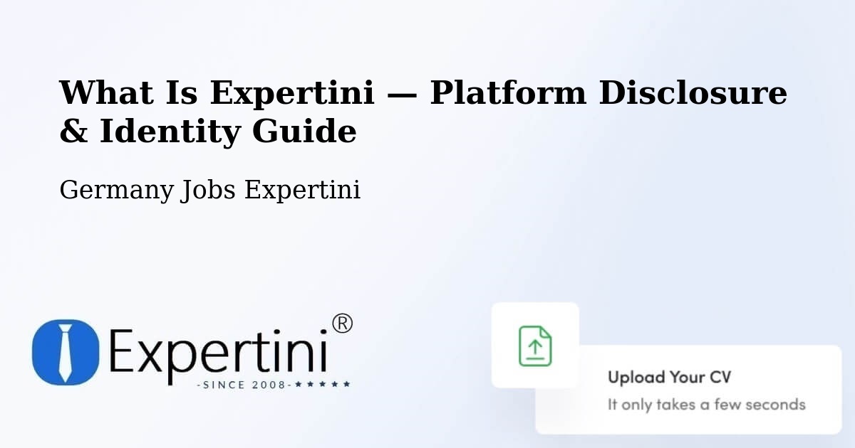 What Is Expertini — Platform Disclosure & Identity Guide – Waldmünchen